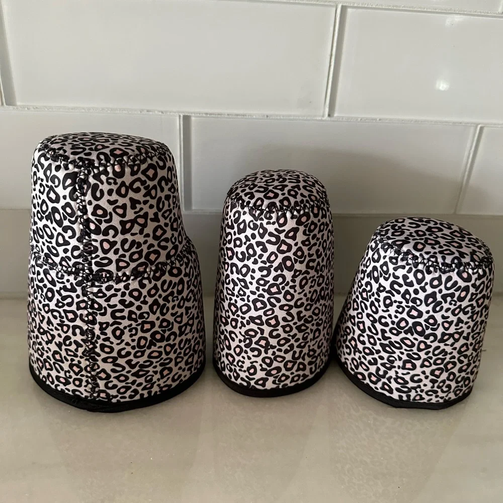 Set of 3 Leopard Print Insulated Drink Holders, hot or cold, New!
